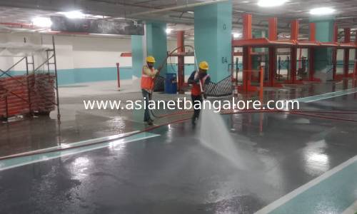 basement floor water jetting