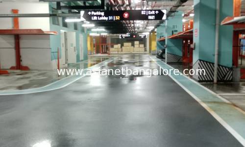 basement floor water jetting